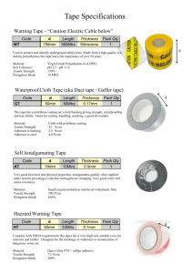 Tape Specs