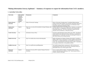 University - CAUL (Council of Australian University Librarians)