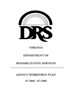 DRS Workforce Plan 2004-2009 - Virginia Department for Aging and