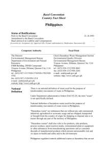 Philippines - Basel Convention