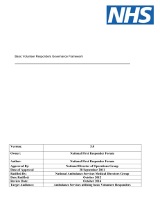 Volunteer Responders Governance Framework