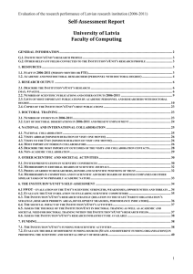 6. the instituion's/unit's self