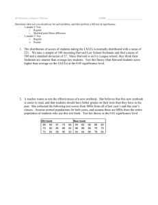 AP Statistics- Chapter 7 Review