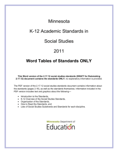 2011 Social Studies Strands and Benchmarks 2.21.12