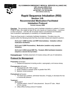 8-3 Medication Facilitated Intubation