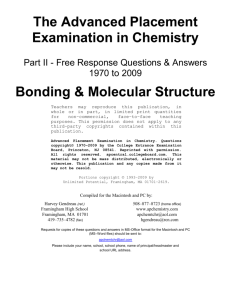 Bonding & Molecular Structure