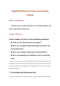 Chapter6 Setting the product and branding strategy