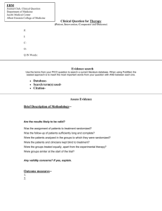 Journal club-Clinical Question Sheet