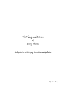 "The Theory and Criticism of Living Theatre: An Exploration of