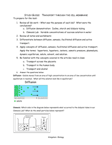 STUDY GUIDE: CELL STRUCTURE AND FUNCTION
