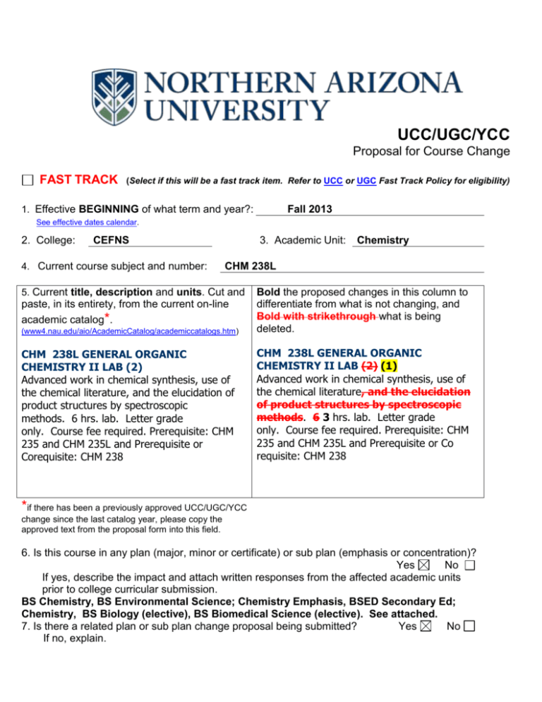 Nau Fall 2022 Calendar Chm 238L - Nau.edu - Northern Arizona University