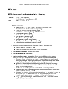 ABE (Computer Studies) 2006 Meeting Minutes