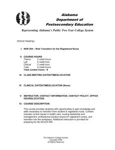 I. NUR 204 – Role Transition for the Registered Nurse