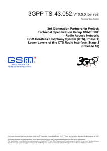 GSM Cordless Telephony System (CTS), Phase 1