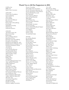 2012Donors - Brodhead Watershed Association
