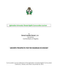 nigeria's economic realities and projection for 2011