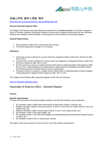 Science Associate Degrees (ASc)