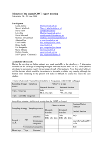 Minutes of the second COST expert meeting