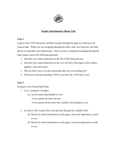 Faculty Questionnaire (Home Tab)