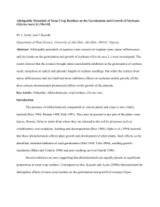 Allelopathic Potentials of Some Crop Residues on the Germination