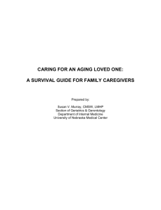 caring for an aging loved one: a survival guide for family caregivers