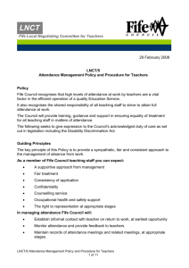 Attendance Management Policy and Procedure for Teachers(LNCT/5)