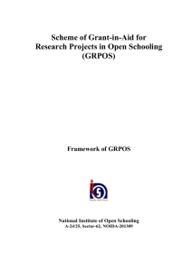 (GRPOS)  - The National Institute of Open Schooling