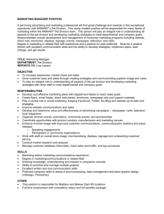 marketing manager position