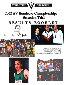 2002 Bundoora XC Champs Results