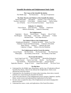Scientific Revolution and Enlightenment Study Guide