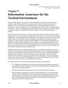 Information Assurance for the Tactical Environment