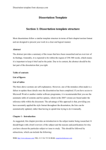 Dissertation Template Example
