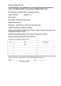 Excursion Approval Form - Lake Tuggeranong College