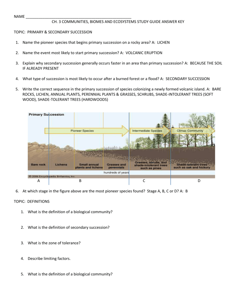 Chapter 3 Section 2 Terrestrial Biomes Study Guide Answers Study Poster