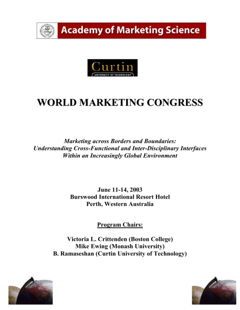 Conference Program Academy of Marketing Science