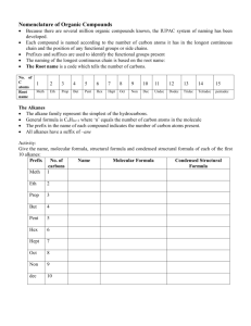 Nomenclature of Organic Compounds - misspulham