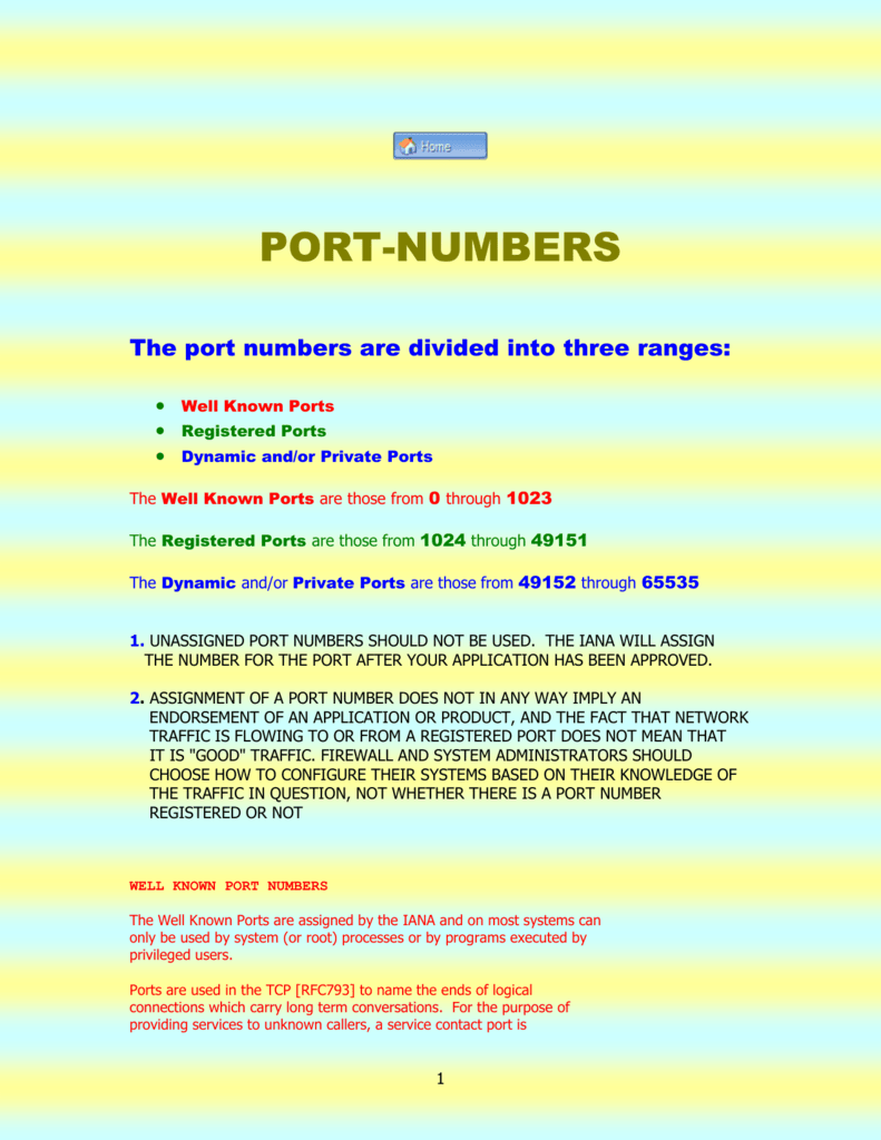 Port Numbers Mvatcybernet Com