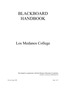 Blackboard handbook - Los Medanos College