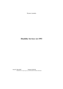 Disability Services Act 1993 - 03-00-05