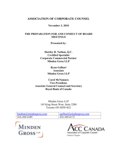 March 27 2009 - Association of Corporate Counsel