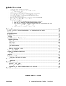 Criminal Procedure Outline