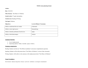 TESOL lesson planning format Author: Date: 10/6/2014 Title of