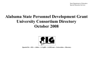 institutions of higher education - State Personnel Development Grant