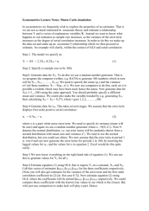 Econometrics Lecture Notes: Monte Carlo simulation 1