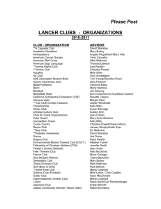 LANCER CLUBS - ORGANIZATIONS
