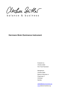 Herrmann Brain Dominance Instrument