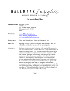 Corporate Fact Sheet - Hallmark Business Connections