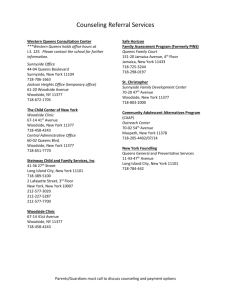 Counseling Agency Referral List