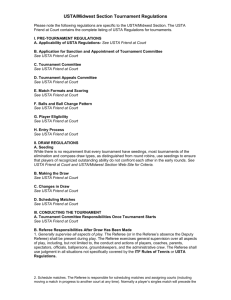 USTA/Midwest Section Tournament Regulations