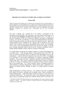 the algerian economy - Institute of European Studies